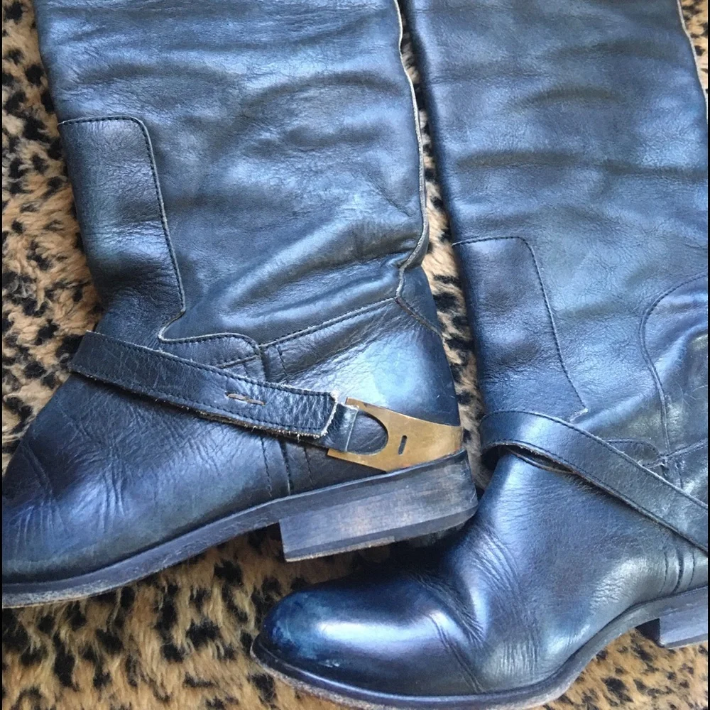 Golden Goose size 36 blue leather boots - Picture 4 of 10